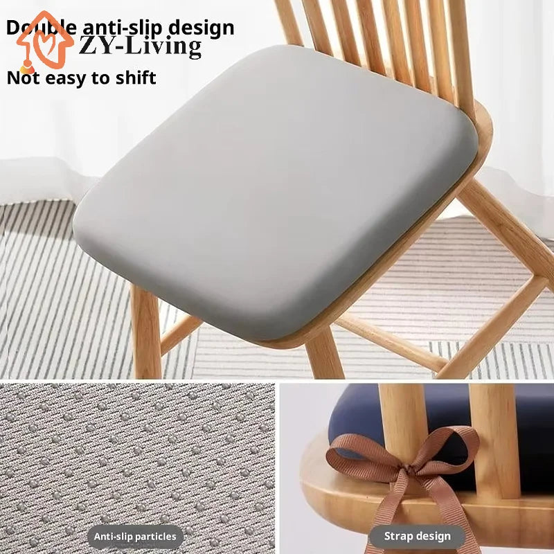 coussin chaise mousse mémoire forme douce polyester coton bleu gris rose moderne ergonomique adhésif