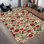 tapis moderne fleuri polypropylène polyester antidérapant couleur vives salon chambre extérieur 60x90cm