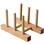 support assiettes bois naturel moderne drainage auto étagère cuisine rangement vaisselle