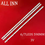bande led rétro éclairage blanc 590mm 3v moderne téléviseur fixations invisibles