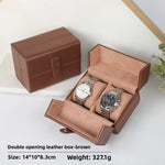 boîtes montres cuir velours classique marron vert noir