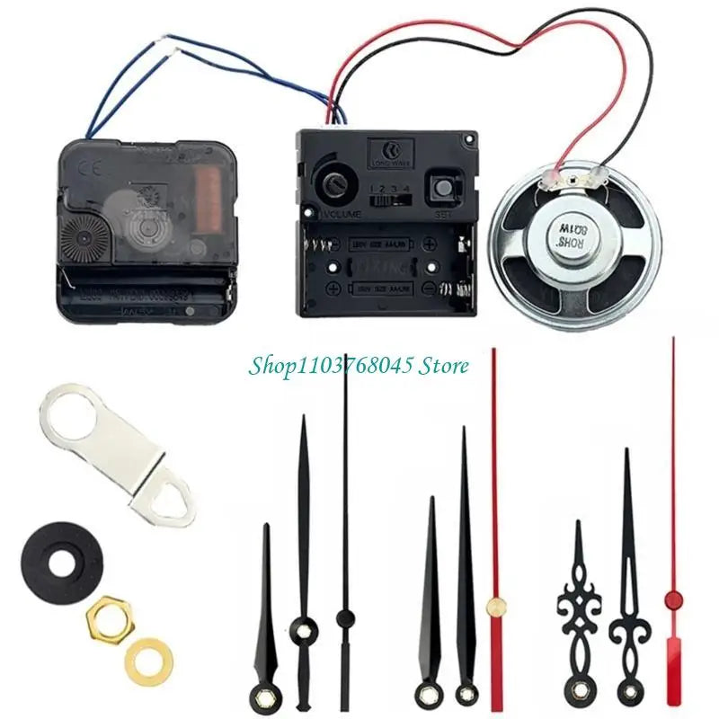 kit montre mécanique noir blanc doré aiguilles boîtier batteries instructions classique