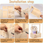 panier rangement bébé bois arc ciel vis moderne gravures nuages.instructions assemblage