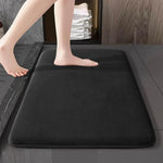 tapis bain velours noir moderne 60x40 80x50 90x60 antidérapant minimaliste