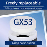 lampe moderne noir 35cm 15cm led gx53 3000k 4500k 6000k touch switch