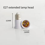 ampoule led e27 adaptateur extension blanc moderne tête amplification 65mm 95mm 120mm ignifuge