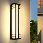 lampe murale moderne led ip65 acier inoxydable noir beige 16x30 16x45 16x60 16x75