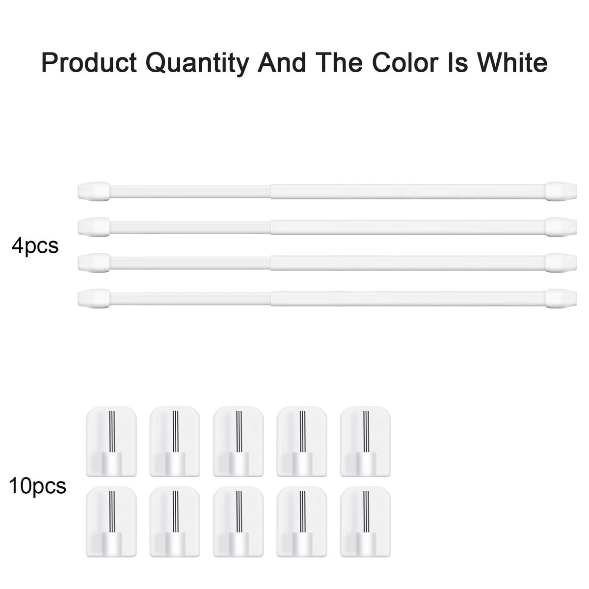 tringles rideau télescopiques blanc gris moderne sans perçage 10 supports adhésifs inclusversible minimaliste