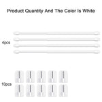 tringles rideau télescopiques blanc gris moderne sans perçage 10 supports adhésifs inclusversible minimaliste