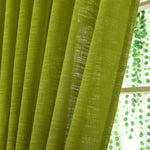 rideau vert texture lin moderne semi opaque tulle polyester inclusion accessoires fenêtre française