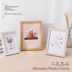 cadre photo bois clair moderne minimaliste verre transparent 10x15cm noir blanc