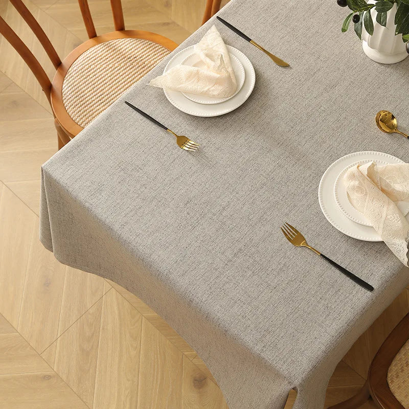 nappe table imperméable réutilisable vert olive gris beige tissu texturé élégante rustiqueextérieur hiver