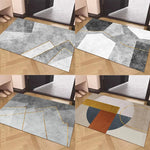 tapis gris moderne géométrique antidérapant salon porte 40x60cm 50x80cm polyester