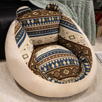 coussin sol géométrique imprimé moderne confortable antidérapant coton pp polyester opaque beige bleu rouge
