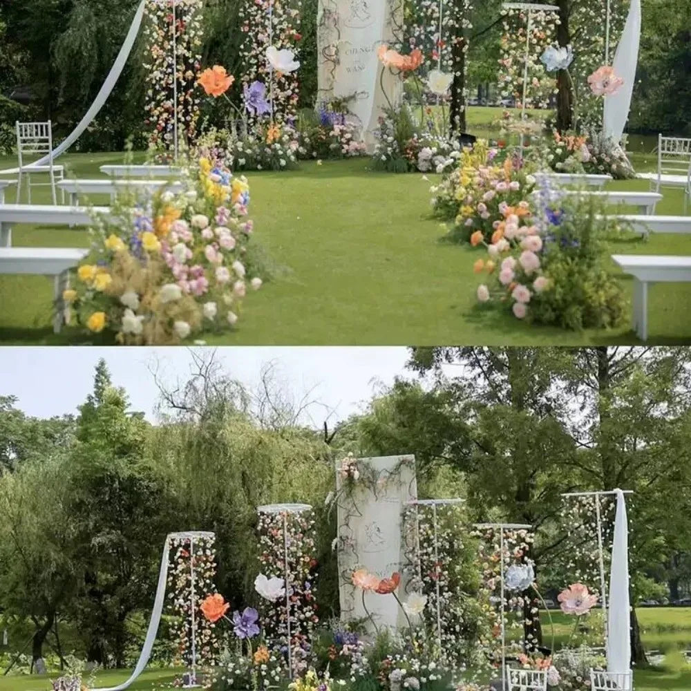 guirlande fleurs artificielles multicolore décoration maison événements festifs anniversaire mariage simple décorative
