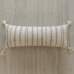 housse coussin adhésive moderne motif floral rectangle 35x90cm polyester decoration adhésif tassel opaque