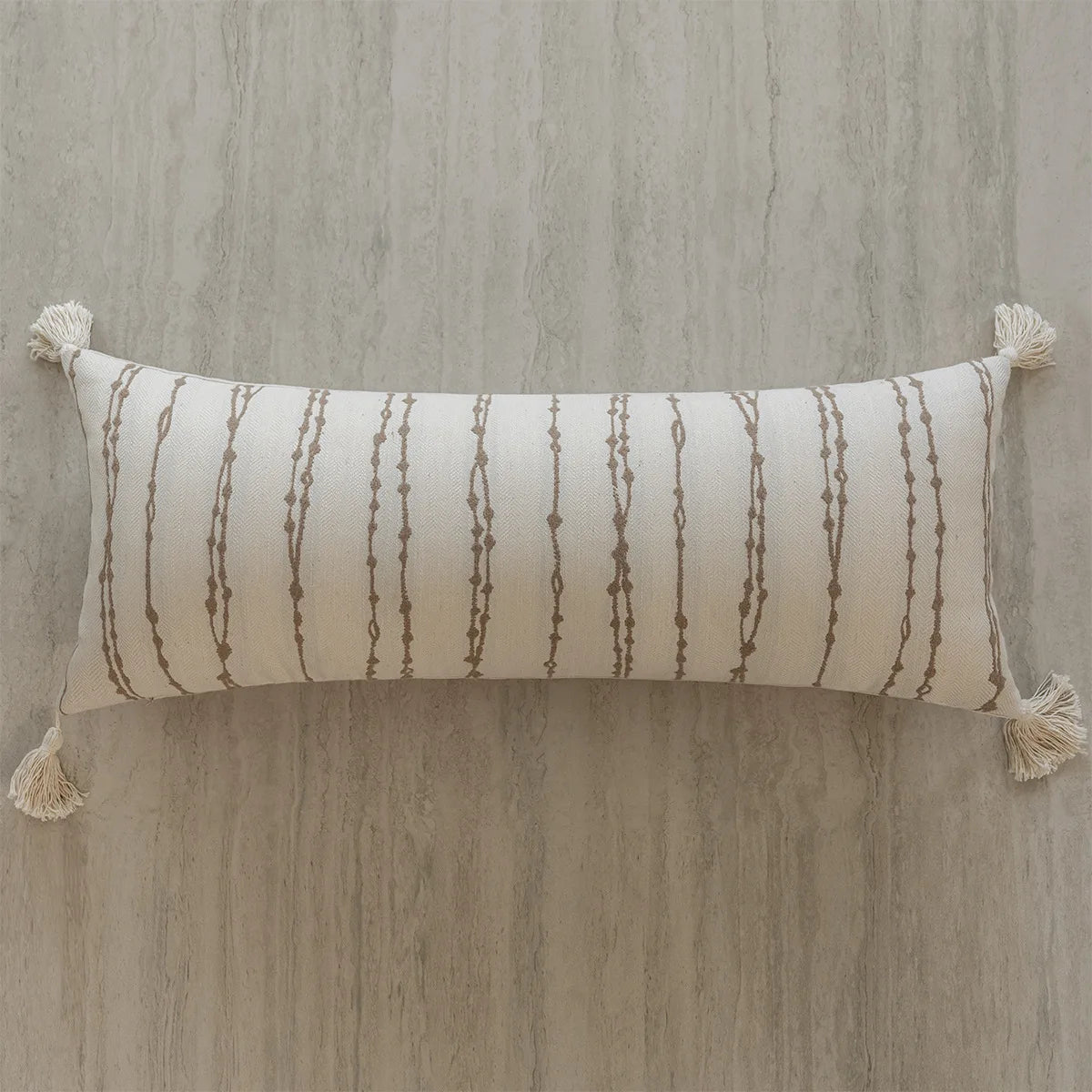 housse coussin adhésive moderne motif floral rectangle 35x90cm polyester decoration adhésif tassel opaque