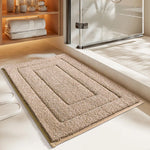 tapis bain microfibre beige blanc bleu marine gris doux rectangulaire absorbant antidérapant moderne