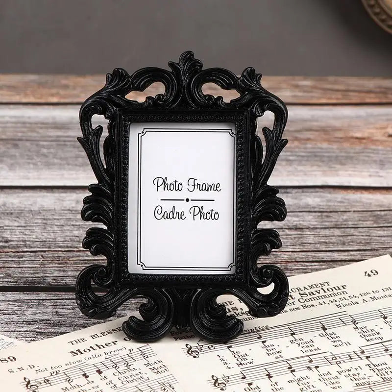 cadres photo vintage rose noir or shabby chic floral sculpté posable