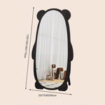 miroir mural moderne panda bois finition noir brun chambre coucher