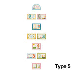autocollants numéros animaux multicolores adhésifs jeu enfants école décoration maison festive