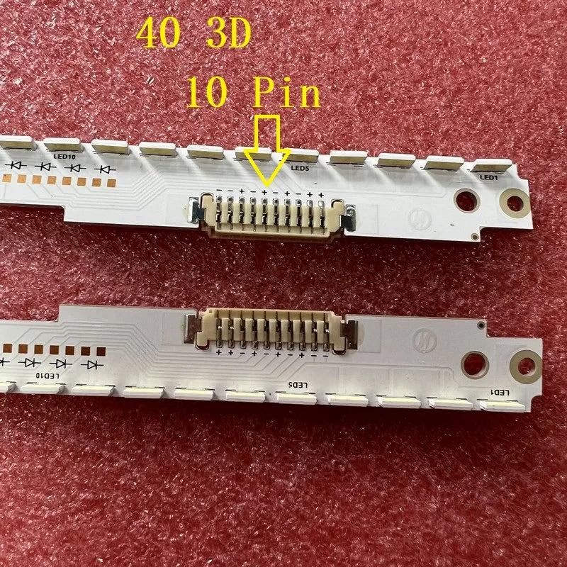 bande led blanche carte electronique alu broches dorées universel télévision facile