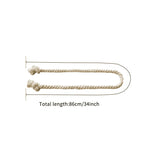 corde rideaux beige clair tissée rustique bohème adhésif franges tassel 86cm total length one