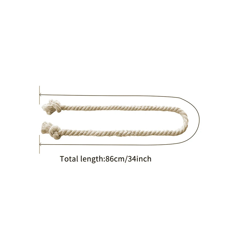 corde rideaux beige clair tissée rustique bohème adhésif franges tassel 86cm total length one