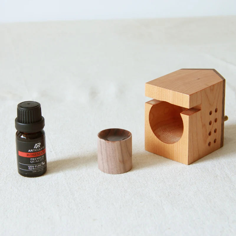 diffuseur aromatique moderne miniatures maison bois naturel décoration salon huile essentielle