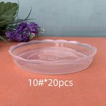 assiettes transparentes modernes plastique pp non enduit 10cm 11.2cm 13cm 13.8cm