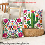 taies d'oreiller décoratives cactus fleurs modernes polyester peacheskin 40x40cm 45x45cm 50x50cm 60x60cm ethnique