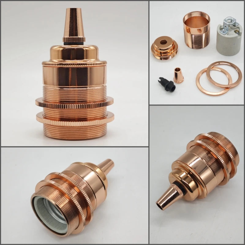 lampe poser vintage antique gold nickel natural brass rose gold métal poli fixations incluses