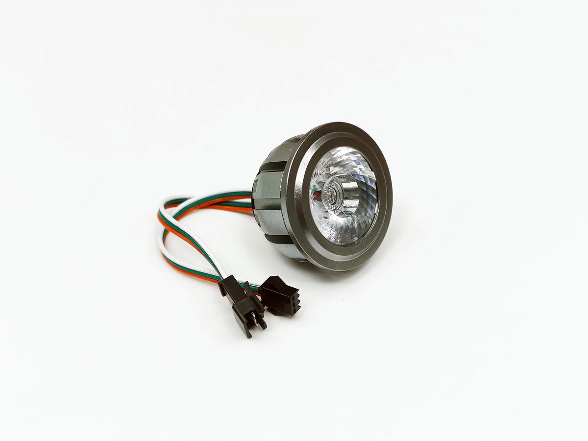 projecteur led rgbic 3w 6w 9w 12w ws2811 noir blanc moderne câble contrôleur