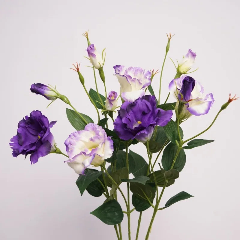 bouquet artificiel violet blanc moderne décoration intérieure mariage anniversaire photo feuillets verte