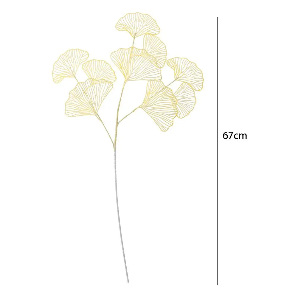 bouquet artificiel feuilles gingko couleur orange jaune rose moderne décoration maison mariageextérieur