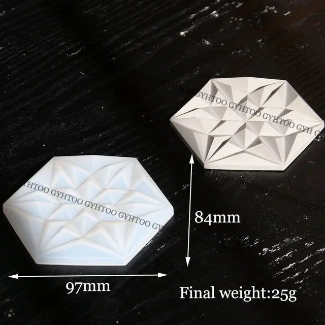 plaque décorative silicone hexagonale moderne blanc fixations invisibles carreaux muriaux fonds télévision