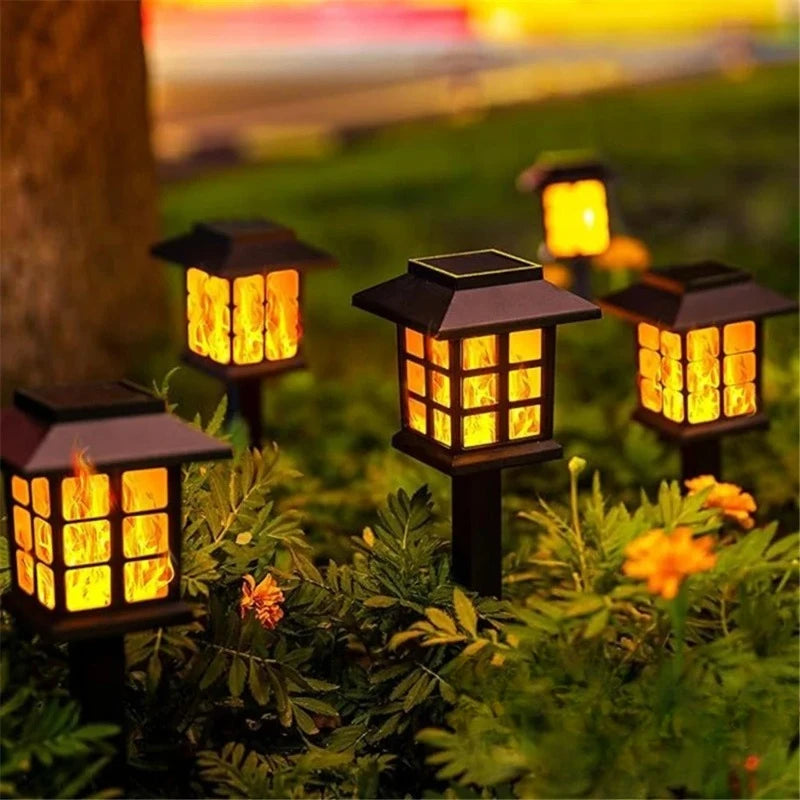 lampe solaire étanche extérieure noire moderne transparente piquet 9cm 36cm led jardin