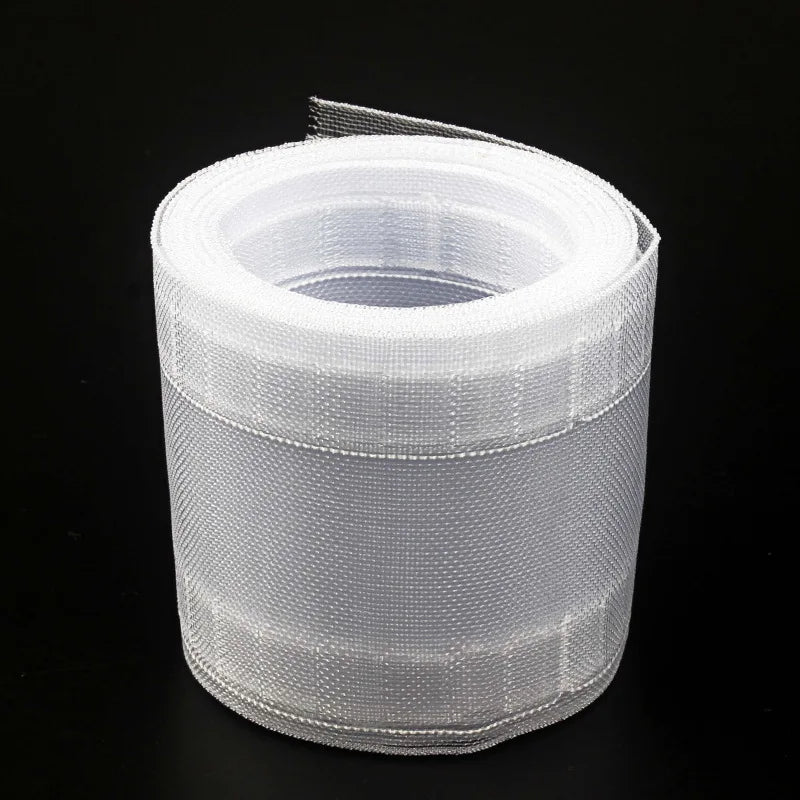 ruban rideaux plissé blanc transparent moderne 75mm clips accessoire couture 1m 5m 10m