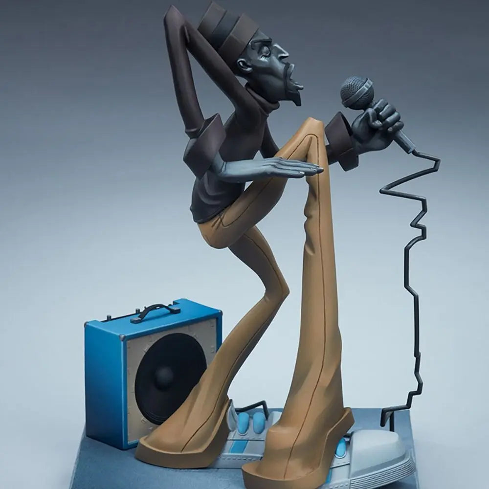 statue résine artiste hip hop dj danseur décoration salle musique blanc gris bleu noir
