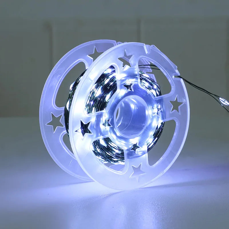 guirlande lumineuse led étoiles blanc vert multicolore télécommande moderne festiveDecoration