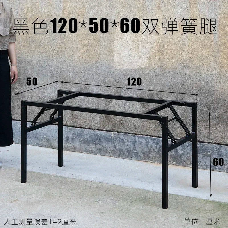 support table pliable métal noir robuste structure moderne pieds fer