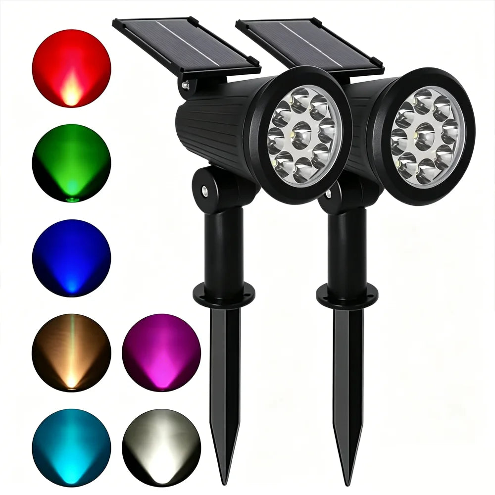 projecteur solaire led ip65 moderne jardin extérieur led rgb blanc chaud waterproofextérieur jardin moderne