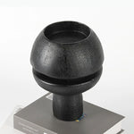 décoration intérieure vase noir sculptural moderne minimaliste texturé 24cm 18cm