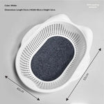 panier linge moderne tapis noir tapis blanc jaune gris rose petits trous transparent pratique