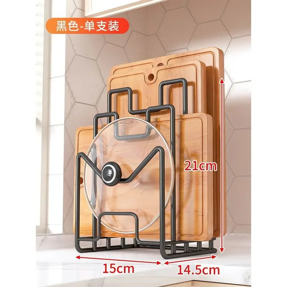 porte plaque cuisson porte serviette porte couvercle adhésif moderne minimaliste bois naturel noir