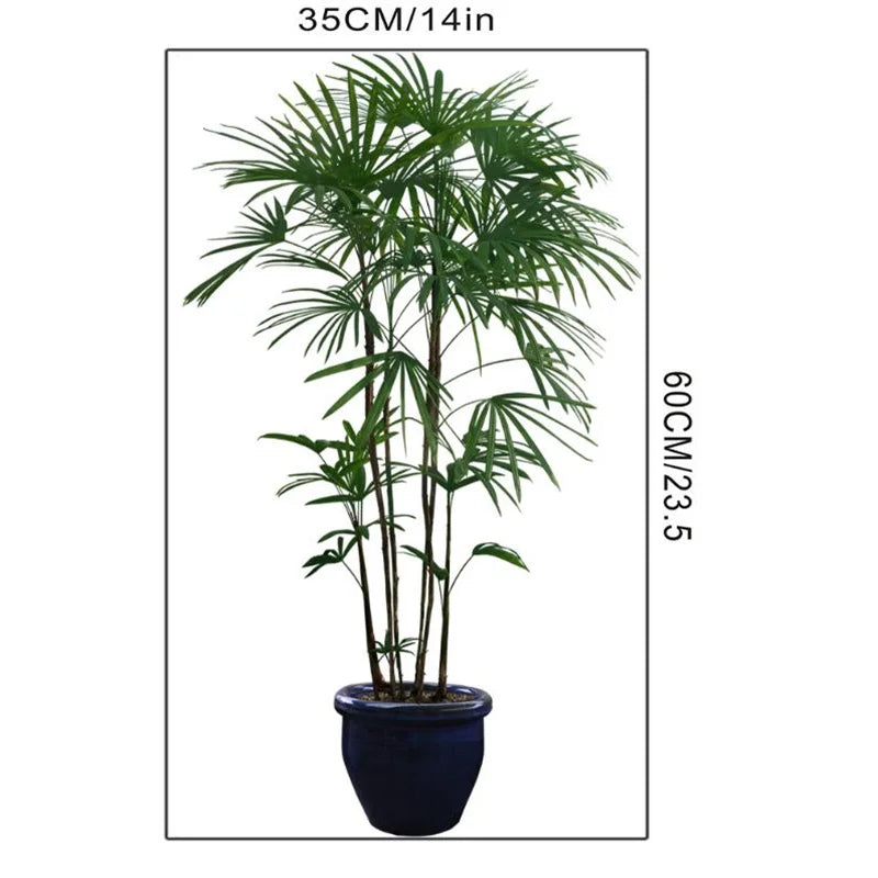 plantes artificielles vertes feuilles fines moderne adhésif pot noir décoration murale chambre salon entrée