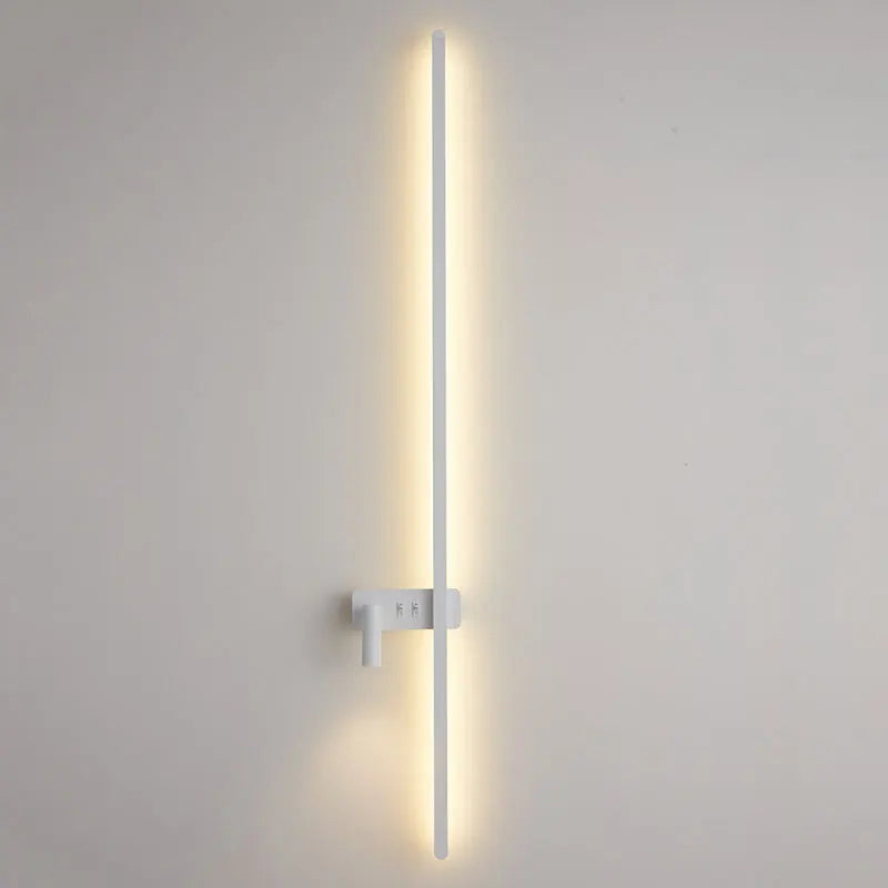 lampe murale moderne 92cm noir blanc vis fixation chambre salon entree