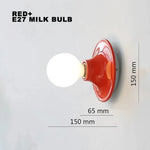 lampe murale moderne argent noir blanc rouge ampoule minimaliste fixée mur