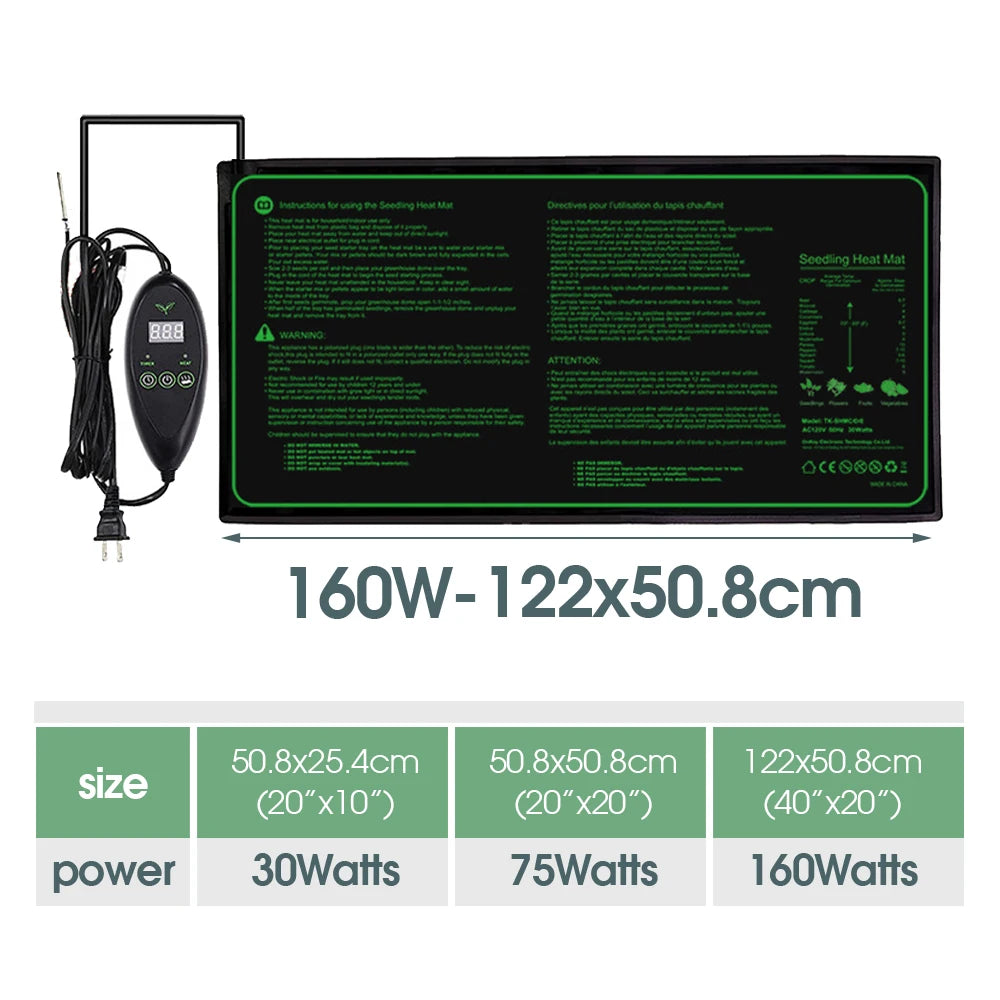 tapis chauffant semis pvc noir led étanche 35w 75w 160w ip67 suction led display