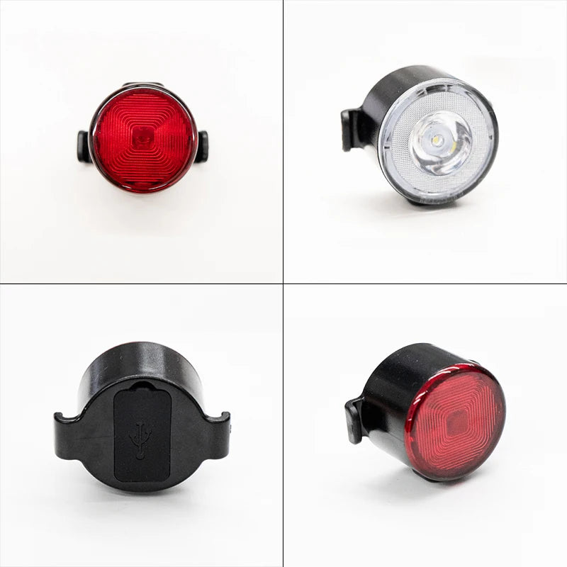 lampes vélo avant arrière led rechargeable usb noir blanc rouge moderne minimaliste